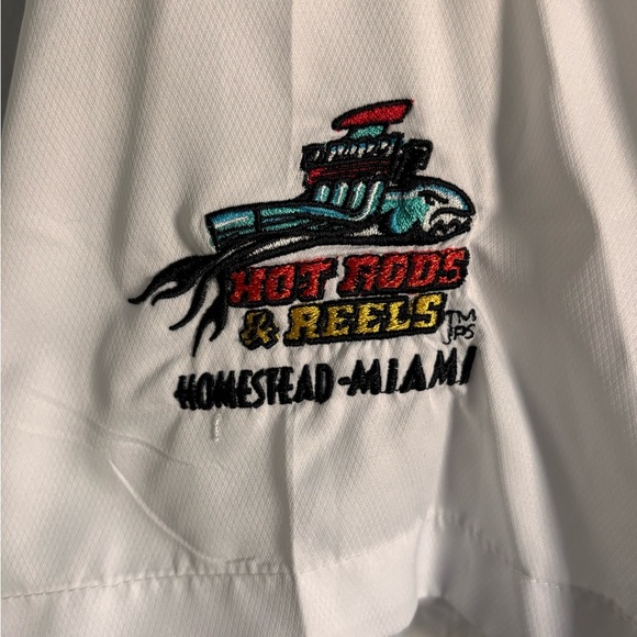 White Racing Team Button-Up Shirt - Picture 7 of 9